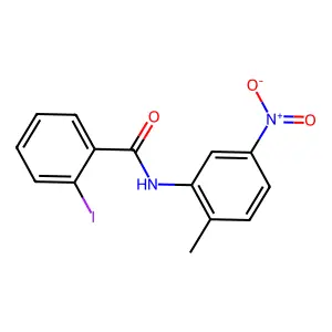 2-iodo-N-(2-methyl-5-nitrophenyl)benzamide structure
