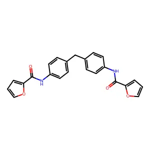 N-[4-[[4-(furan-2-carbonylamino)phenyl]methyl]phenyl]furan-2-carboxamide structure