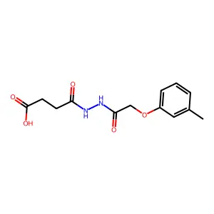 4-{2-[(3-Methylphenoxy)acetyl]hydrazino}-4-oxobutanoic acid structure