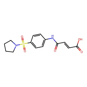 4-Oxo-4-(4-pyrrolidin-1-ylsulfonylanilino)but-2-enoic acid structure