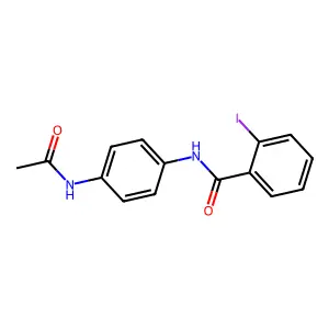 N-[4-(acetylamino)phenyl]-2-iodobenzamide structure