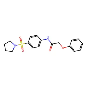 2-phenoxy-N-[4-(pyrrolidin-1-ylsulfonyl)phenyl]acetamide structure