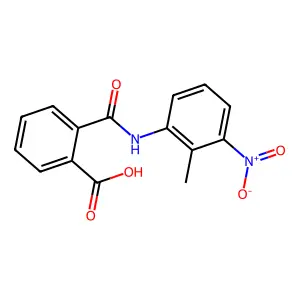 2-[(2-Methyl-3-nitrophenyl)carbamoyl]benzoic acid structure