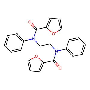 N-[2-(2-furoylanilino)ethyl]-N-phenyl-2-furamide structure