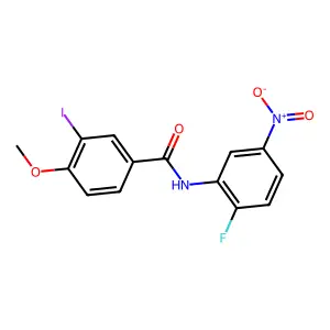 N-(2-fluoro-5-nitrophenyl)-3-iodo-4-methoxybenzamide structure