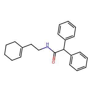 N-[2-(1-cyclohexen-1-yl)ethyl]-2,2-diphenylacetamide structure