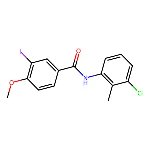 N-(3-chloro-2-methylphenyl)-3-iodo-4-methoxybenzamide structure