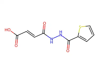 (E)-4-Oxo-4-[2-(2-thienylcarbonyl)hydrazino]-2-butenoic acid structure
