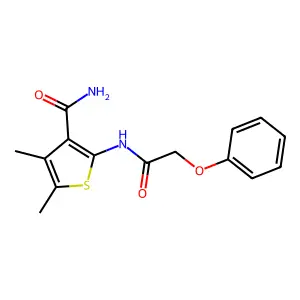 4,5-Dimethyl-2-(2-phenoxyacetamido)thiophene-3-carboxamide structure