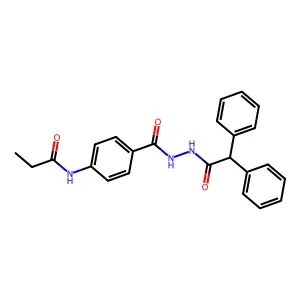 N-(4-{[2-(diphenylacetyl)hydrazino]carbonyl}phenyl)propanamide structure