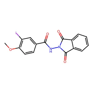 N-(1,3-dioxo-1,3-dihydro-2H-isoindol-2-yl)-3-iodo-4-methoxybenzamide structure