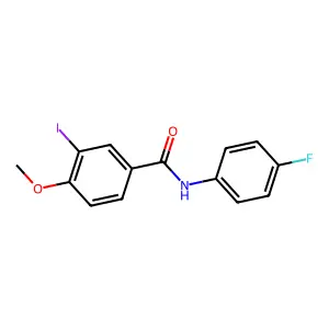 N-(4-fluorophenyl)-3-iodo-4-methoxybenzamide structure
