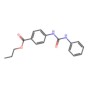 Propyl 4-[(anilinocarbonyl)amino]benzoate structure