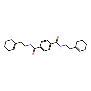 N,N'-bis[2-(1-cyclohexen-1-yl)ethyl]terephthalamide structure