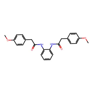 2-(4-methoxyphenyl)-N-[2-[[2-(4-methoxyphenyl)acetyl]amino]phenyl]acetamide structure