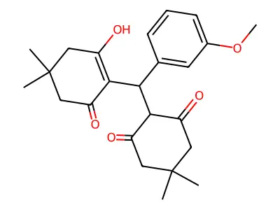 2-[(2-hydroxy-4,4-dimethyl-6-oxo-1-cyclohexen-1-yl)(3-methoxyphenyl)methyl]-5,5-dimethyl-1,3-cyclohexanedione structure