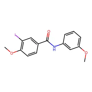 3-iodo-4-methoxy-N-(3-methoxyphenyl)benzamide structure