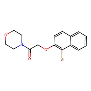 4-{[(1-Bromo-2-naphthyl)oxy]acetyl}morpholine structure