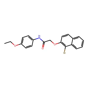 2-[(1-bromo-2-naphthyl)oxy]-N-(4-ethoxyphenyl)acetamide structure