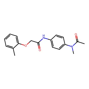 N-{4-[acetyl(methyl)amino]phenyl}-2-(2-methylphenoxy)acetamide structure