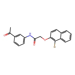 N-(3-acetylphenyl)-2-[(1-bromo-2-naphthyl)oxy]acetamide structure