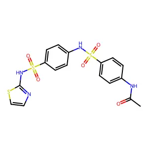 N-{4-[4-(Thiazol-2-ylsulfamoyl)-phenylsulfamoyl]-phenyl}-acetamide structure