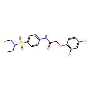 2-(2,4-dichlorophenoxy)-N-{4-[(diethylamino)sulfonyl]phenyl}acetamide structure