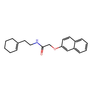 N-[2-(cyclohexen-1-yl)ethyl]-2-naphthalen-2-yloxyacetamide structure