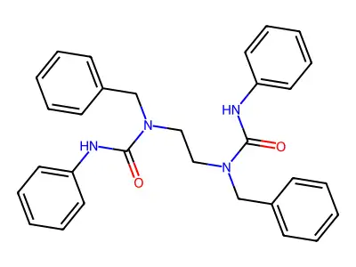 1-Benzyl-1-[2-[benzyl(phenylcarbamoyl)amino]ethyl]-3-phenylurea structure