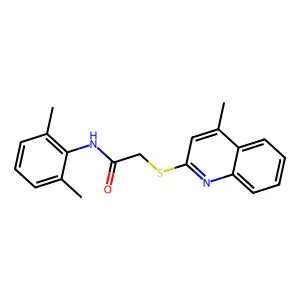 N-(2,6-dimethylphenyl)-2-[(4-methylquinolin-2-yl)sulfanyl]acetamide structure