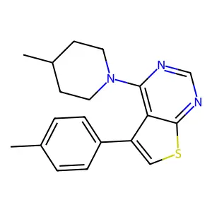 5-(4-Methylphenyl)-4-(4-methylpiperidin-1-yl)thieno[2,3-d]pyrimidine structure