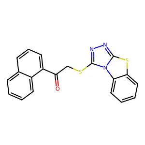 2-(Benzo[4,5]thiazolo[2,3-c][1,2,4]triazol-3-ylthio)-1-(naphthalen-1-yl)ethanone structure