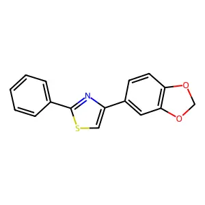 4-(1,3-Benzodioxol-5-yl)-2-phenyl-1,3-thiazole structure