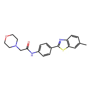 N-[4-(6-methyl-1,3-benzothiazol-2-yl)phenyl]-2-(morpholin-4-yl)acetamide structure