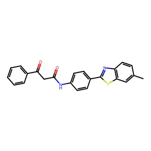 N-[4-(6-methyl-1,3-benzothiazol-2-yl)phenyl]-3-oxo-3-phenylpropanamide structure