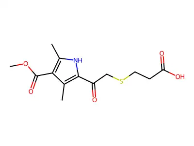 1H-Pyrrole-3-carboxylicacid,5-[[ thio]acetyl]-2,4-dimethyl-,3-methylester structure