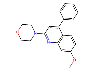 7-Methoxy-2-morpholin-4-yl-4-phenylquinoline structure