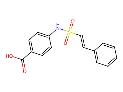 4-(2-Phenylethenylsulfonylamino)benzoic acid structure