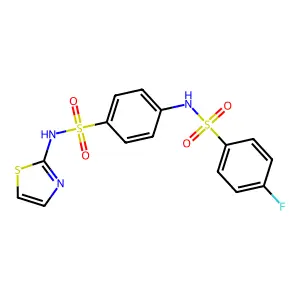 4-[(4-fluorophenyl)sulfonylamino]-N-(1,3-thiazol-2-yl)benzenesulfonamide structure