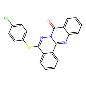 5-(4-Chlorophenyl)sulfanylquinazolino[2,3-a]phthalazin-8-one structure
