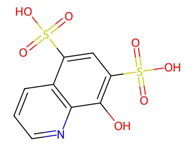 8-羟基喹啉-5,7-二磺酸 structure