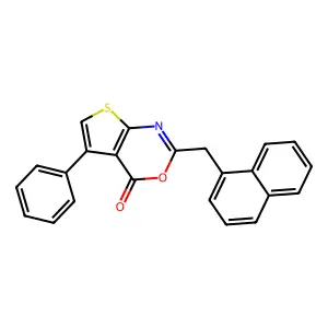 2-(Naphthalen-1-ylmethyl)-5-phenylthieno[2,3-d][1,3]oxazin-4-one structure