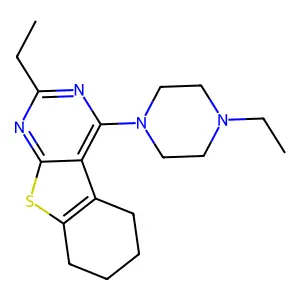 2-Ethyl-4-(4-ethylpiperazino)-5,6,7,8-tetrahydro[1]benzothieno[2,3-d]pyrimidine structure