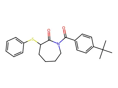 1-(4-Tert-butylbenzoyl)-3-phenylsulfanylazepan-2-one structure