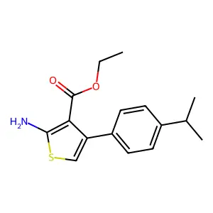 Ethyl 2-amino-4-(4-isopropylphenyl)thiophene-3-carboxylate structure