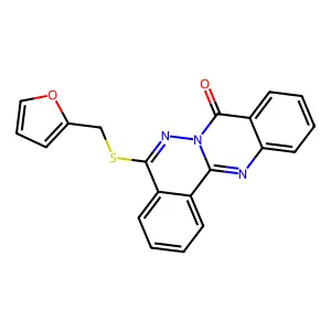 5-((furan-2-ylmethyl)thio)-8H-phthalazino[1,2-b]quinazolin-8-one structure
