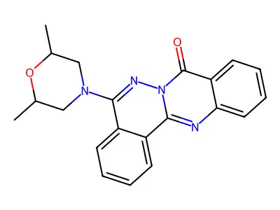 5-(2,6-Dimethylmorpholin-4-yl)quinazolino[2,3-a]phthalazin-8-one structure