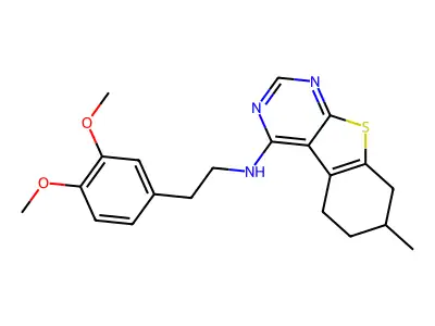 N-[2-(3,4-dimethoxyphenyl)ethyl]-7-methyl-5,6,7,8-tetrahydro-[1]benzothiolo[2,3-d]pyrimidin-4-amine structure