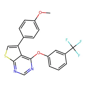 5-(4-Methoxyphenyl)-4-[3-(trifluoromethyl)phenoxy]thieno[2,3-d]pyrimidine structure