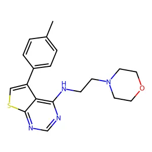 (2-Morpholin-4-yl-ethyl)-(5-p-tolyl-thieno[2,3-d]pyrimidin-4-yl)-amine structure
